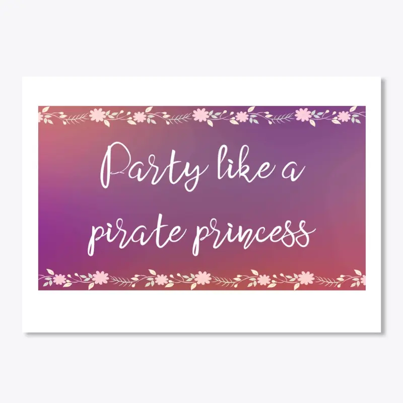 Pirate Princess Party Sticker